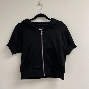 Adidas Y3 Yohji Yamamoto Short Sleeve Black Hoodie